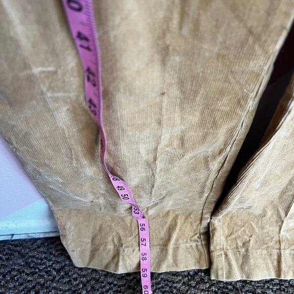 Brown Corduroy Jumpsuit 70s Inspired Retro Fall Earthy Boho Medium - Picture 4 of 11